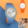 Picture of Personalized Watches - Unisex Silicone Engraved Photo Watch with Contrasting Colors - Unisex Engraved Sketch Watch for Loved One