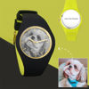 Picture of Personalized Watches - Unisex Silicone Engraved Photo Watch with Contrasting Colors - Unisex Engraved Sketch Watch for Loved One