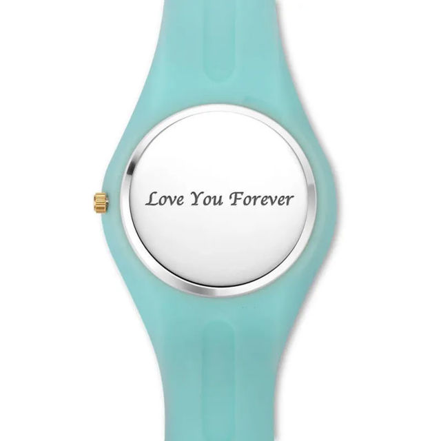 Picture of Personalized Watches - Unisex Silicone Engraved Watch with Contrasting Colors- Unisex Engraved Watch for Loved One