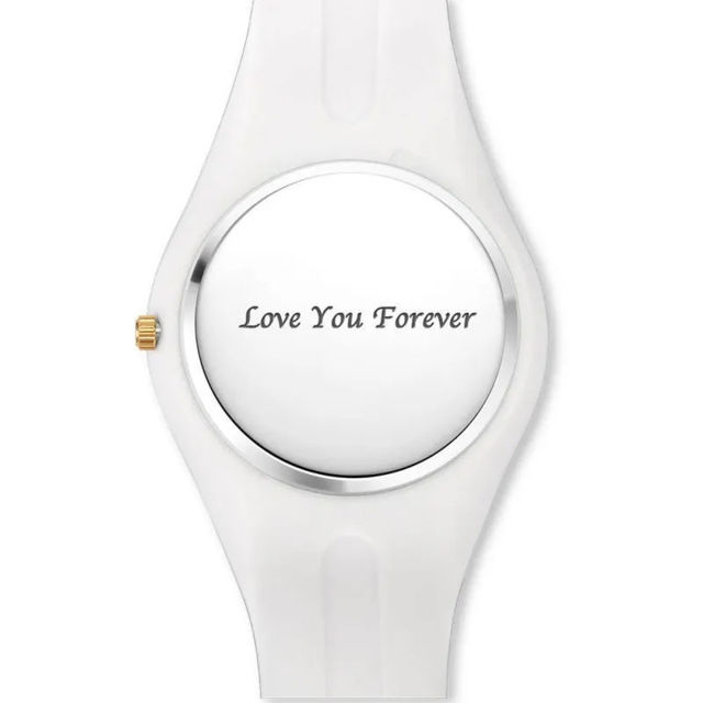 Picture of Personalized Watches - Unisex Silicone Engraved Watch with Contrasting Colors- Unisex Engraved Watch for Loved One