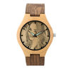 Picture of Personalized Watch - Unisex Carved Bamboo Photo Watches with Wood Grain Leather Strap
