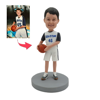 Picture of Custom Bobbleheads: Basketball Player In White Uniform | Personalized Bobbleheads for the Special Someone as a Unique Gift Idea｜Best Gift Idea for Birthday, Christmas, Thanksgiving etc.