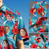 Picture of Custom Face Hawaiian Shirt for Family - Custom Hawaiian Shirt with Tropical Flower Pattern - Summer Holiday Gifts for Family Members