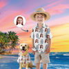 Picture of Custom Face Hawaiian Shirt for Family and Pets - Custom Hawaiian Shirt for Man, Women and Kids - Popular Cartoon Elements - Best Summer Hawaiian Shirt for Family Members