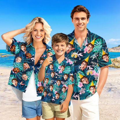 Picture of Custom Hawaiian Shirt for Men, Women and Kids - Custom Vacation Tropical Hawaii Shirt for Family Members