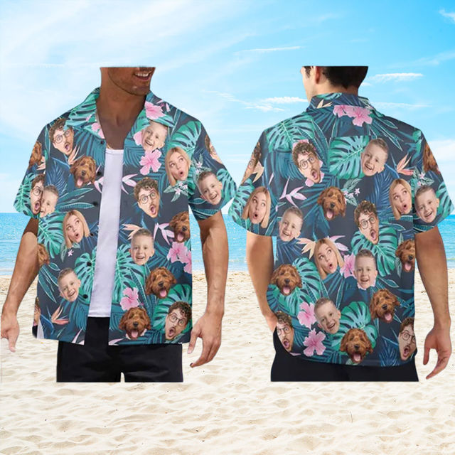 Picture of Custom Hawaiian Shirt for Men, Women and Kids - Custom Vacation Tropical Hawaii Shirt for Family Members