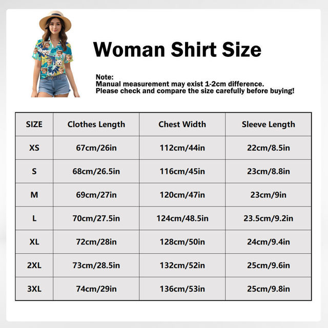 Picture of Custom Hawaiian Shirt with Face - Personalized Men Women and Kids Hawaiian Shirt - Funny Gifts for Family Members