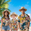 Picture of Custom Face Hawaiian Shirt for Family - Custom Hawaiian Shirt for Men, Women and Kids - Pink Sunglasses Pattern - Beach Party and Summer vacation Gift for Family Members