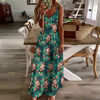 Picture of Custom Face Photo Hawaiian Style Red Flowers Long Dress & Shirts Family Matching Beach Party T-Shirts as Best Summer Holiday Gifts for Family Members