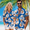 Picture of Custom Face Hawaiian Shirt for Family - Custom Hawaiian Shirt for Men, Women and Kids - Blue Pattern - Beach Party and Summer Vacation Gift for Family Members