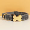Picture of Personalized Pet Name Collar - Grid Series - Engraved Pet Name Dog Bone Tag - Best Gift for Pets