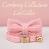 Picture of Personalized Corduroy Cat Collar Leash Set - Personalized Engraved Pet Name Metal Buckle - Wedding and Christmas Puppy Gift
