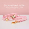 Picture of Personalized Corduroy Cat Collar Leash Set - Personalized Engraved Pet Name Metal Buckle - Wedding and Christmas Puppy Gift