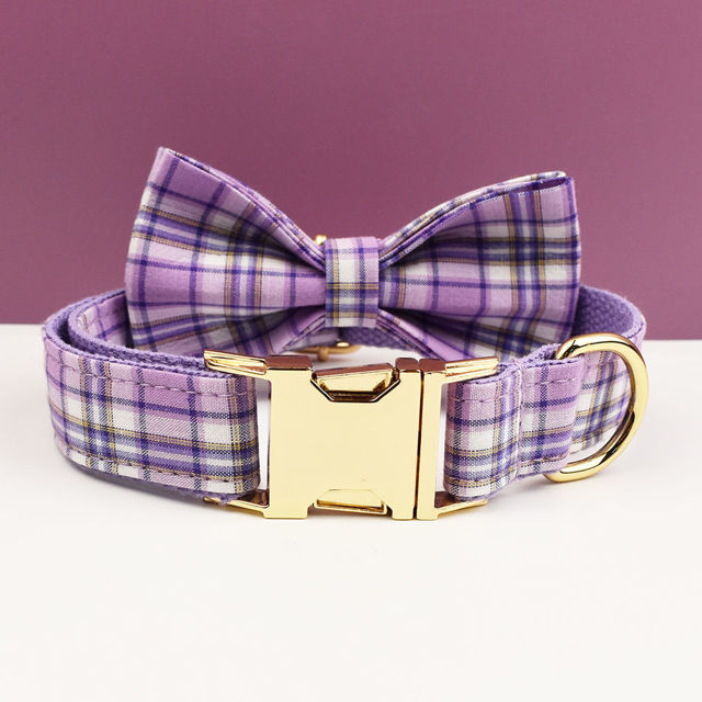 Picture of Personalized Pet Name Collar - 4 Grid Series - Engraved Pet Name Square Tag - Personalized Gift for Pets