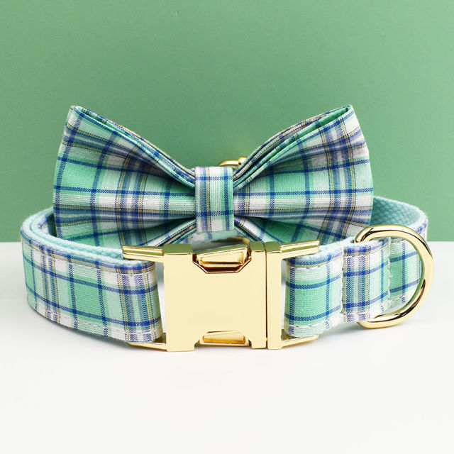 Picture of Personalized Pet Name Collar - 4 Grid Series - Engraved Pet Name Square Tag - Personalized Gift for Pets