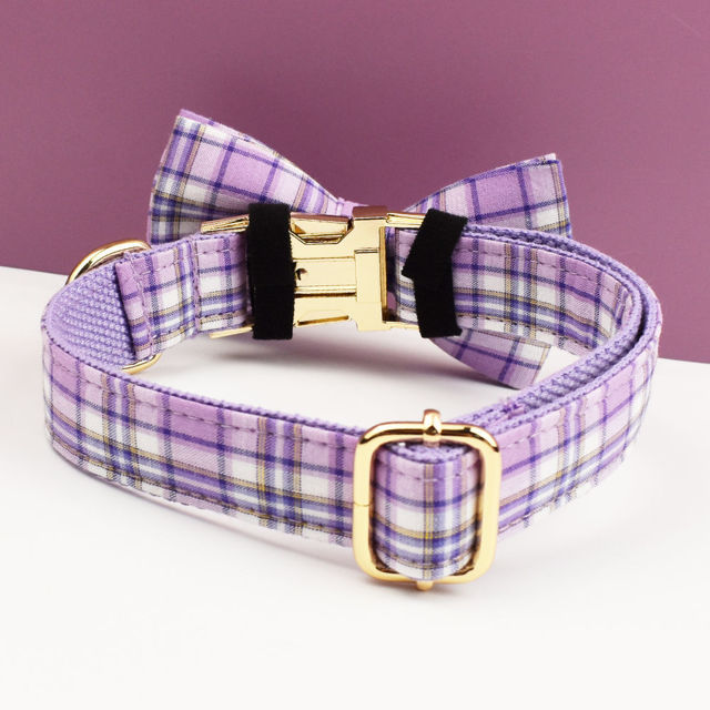 Picture of Personalized Pet Name Collar - 4 Grid Series - Engraved Pet Name Square Tag - Personalized Gift for Pets