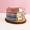 Picture of Personalized Pet Name Collar - 7 Color Grid Series - Engraved Pet Name Square Tag - Personalized Gift for Pets
