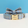 Picture of Personalized Pet Name Collar - 7 Color Grid Series - Engraved Pet Name Square Tag - Personalized Gift for Pets