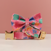 Picture of Personalized Pet Name Collar - Colorful Leopard Series - Engraved Pet Name Tag Metal Buckle - Summer Personalized Gifts for Puppy