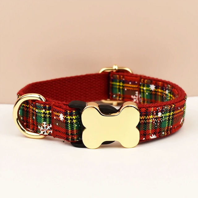 Picture of Personalized Pet Name Collar - Grid Series - Engraved Pet Name Square Tag - Personalized Gift for Pets