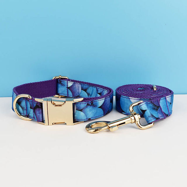 Picture of Personalized Pet Name Collar - Purple Mermaid Series - Engraved Pet Name Tag Metal Buckle - Summer Personalized Gifts for Puppy