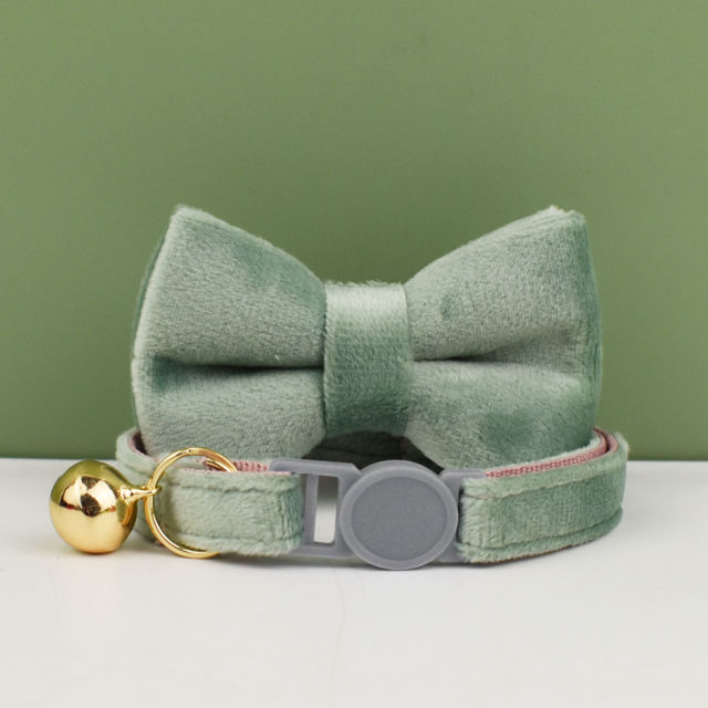 Picture of Personalized Quick Release Cat Collar - Personalized Cat Collar with Name - Velvet Pet Collar - Personalized Gift for your Cat
