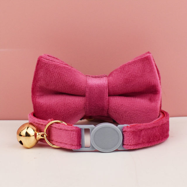 Picture of Personalized Quick Release Cat Collar - Personalized Cat Collar with Name - Velvet Pet Collar - Personalized Gift for your Cat