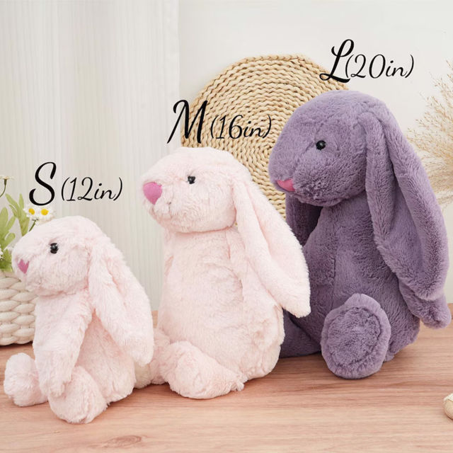 Picture of Personalized Embroidered Security Fluffy Bunny Rabbit with Name - Personalized Comfort Rabbit for Kids Gift - Baby Shower Gift