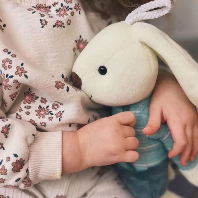 Picture of Personalized Name Plush Toys - Custom Embroidered Stuffed Bunny Rabbit - Personalized Comfort Rabbit for Kids