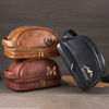 Picture of Custom Double Layer Leather Toiletry Bag for Men | Personalized Groomsmen Gifts | Gift for Father's Day