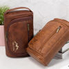 Picture of Personalized Groomsmen Gifts | Custom Leather Toiletry Bag | Travel Bag for Men | Birthday Gift for Him