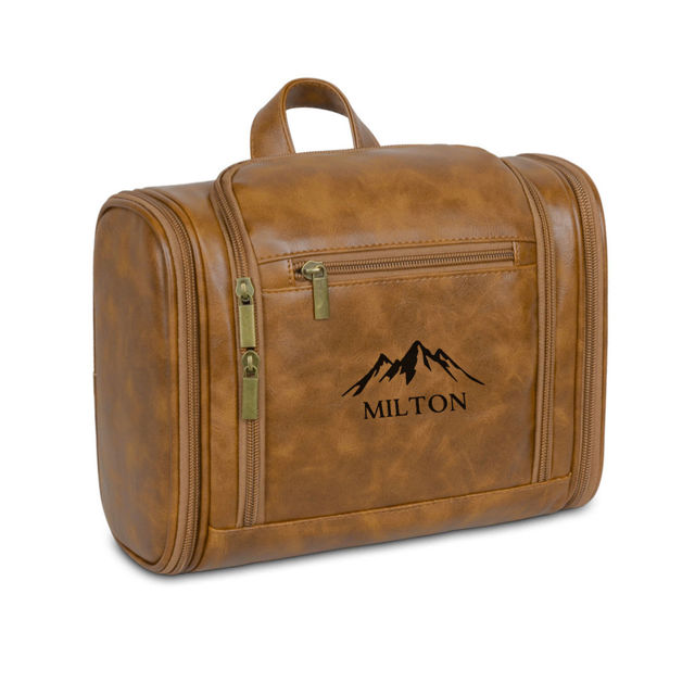 Picture of Custom Large Capacity Leather Toiletry Bag | Travel Bag For Men | Father's Day Gift | Groomsmen Gift