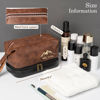 Picture of Custom Leather Toiletry Bag | Travel Bags For Men | Father's Day Gift | Groomsmen Toiletry Bag