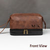 Picture of Custom Leather Toiletry Bag | Travel Bags For Men | Father's Day Gift | Groomsmen Toiletry Bag