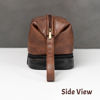 Picture of Custom Leather Toiletry Bag | Travel Bags For Men | Father's Day Gift | Groomsmen Toiletry Bag