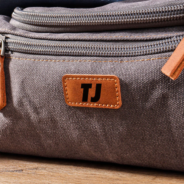 Picture of Custom Canvas Toiletry Bag for men | Personalised Groomsmen Gifts | Travel Bag For Him