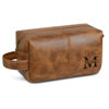 Picture of Personalized PU Leather Toiletry Bag | Travel Bag for Men | Birthday Gift for Him | Simple but Elegant