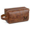 Picture of Personalized PU Leather Toiletry Bag | Travel Bag for Men | Birthday Gift for Him | Simple but Elegant