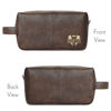 Picture of Personalized PU Leather Toiletry Bag | Travel Bag for Men | Birthday Gift for Him | Simple but Elegant