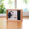 Picture of Custom Motorized Flip Book -| Auto Page Turning | Rechargeable Personalised Flip Album with Wooden Frame | Nice Home Decor