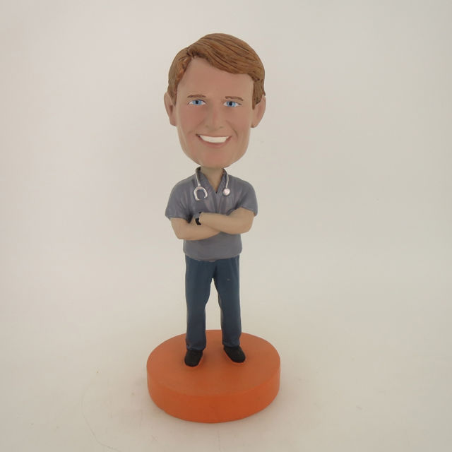 Picture of Custom Bobblehead Doll: Gray Uniform Doctor