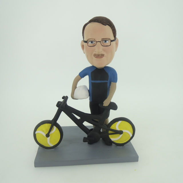 Picture of Custom Bobblehead Doll: Man And Bicycle