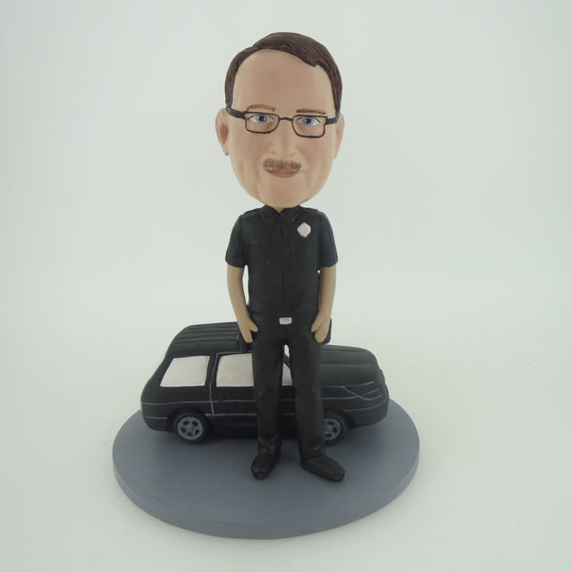 Picture of Custom Bobblehead Doll: Man And Black Car