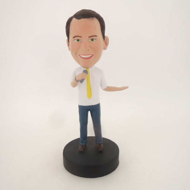 Picture of Custom Bobblehead Doll: Man Having Speech