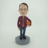 Picture of Custom Bobblehead Doll: Man Holding Ball Left