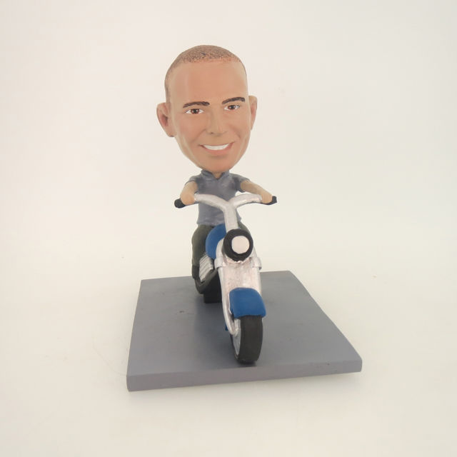 Picture of Custom Bobblehead Doll: Man Riding Motorcycle