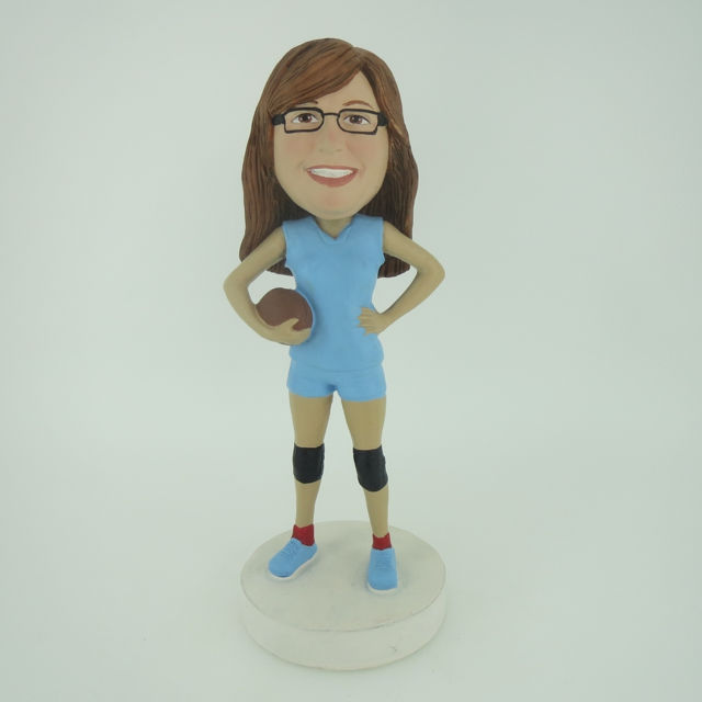Picture of Custom Bobblehead Doll: Footerball Girl