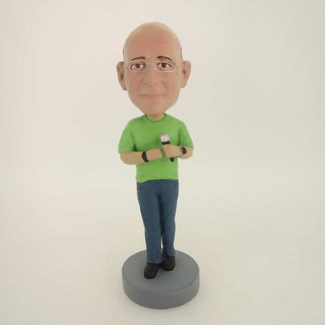 Picture of Custom Bobblehead Doll: Man With Microphone