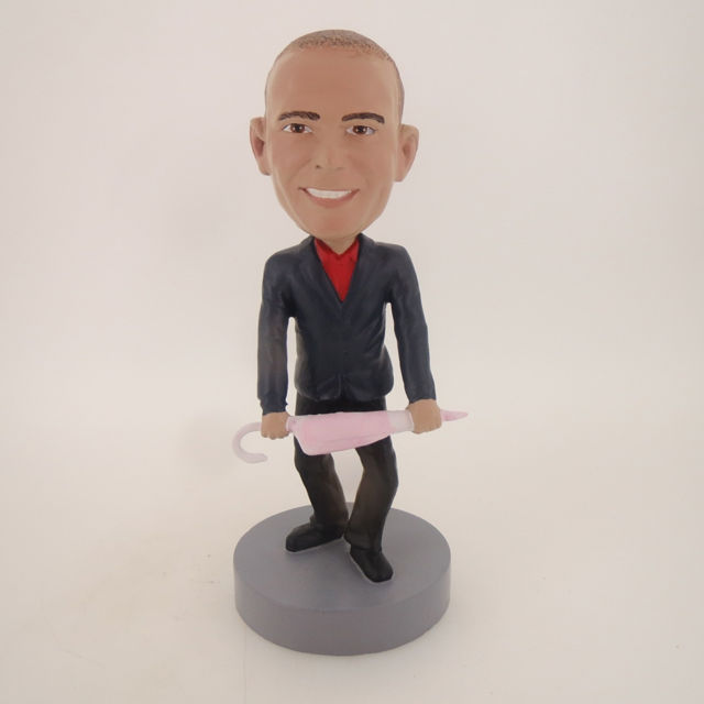Picture of Custom Bobblehead Doll: Man With Umbrella