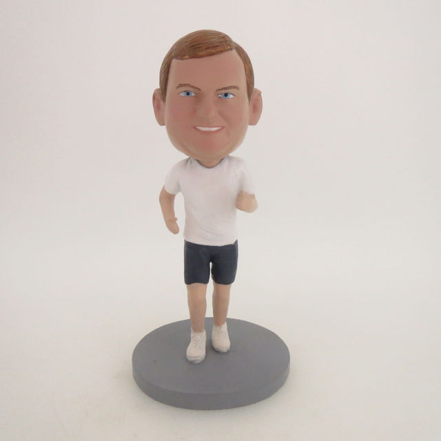 Picture of Custom Bobblehead Doll: Running Man With White Short Sleeve